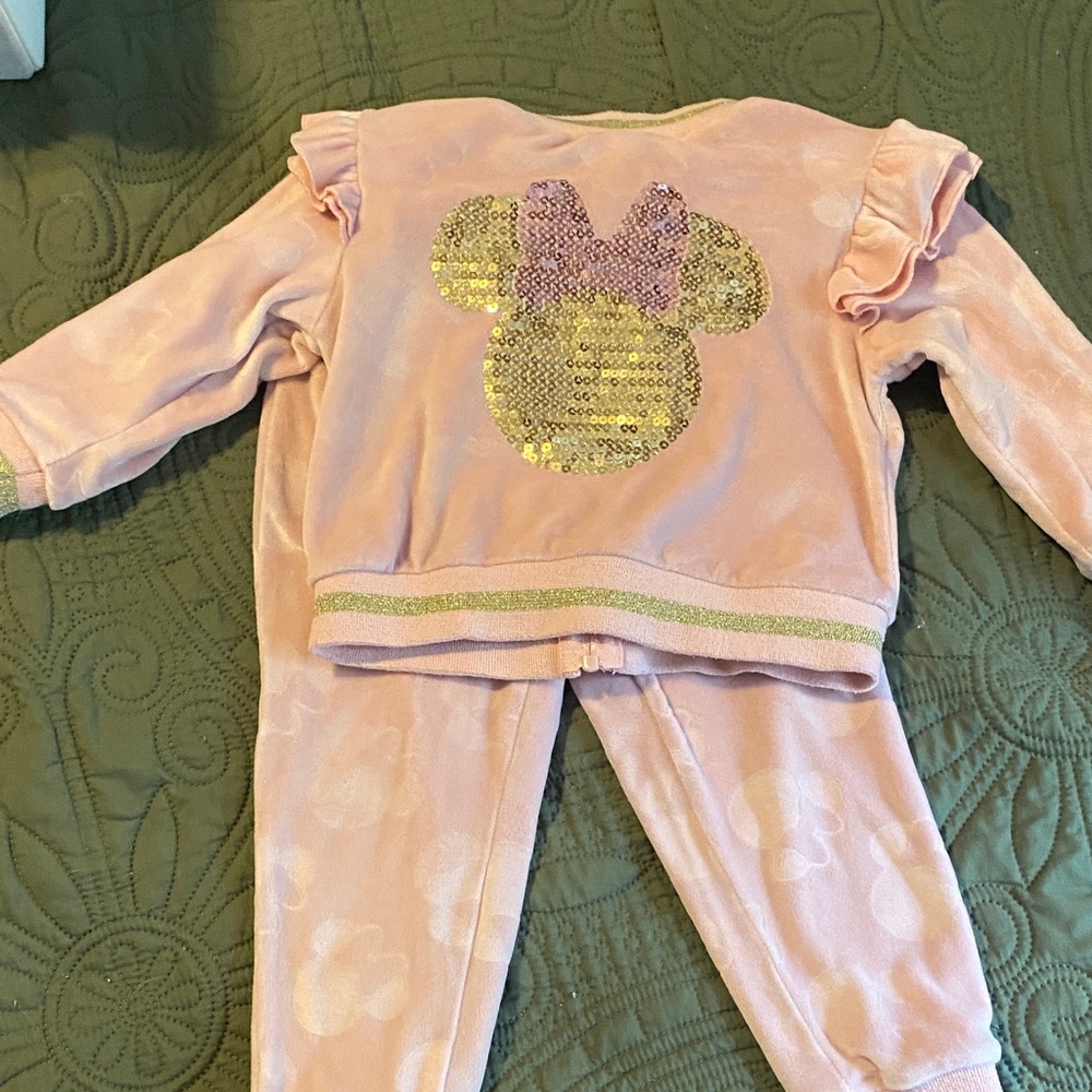 Pink Sequin Minnie Mouse Toddler Outfit